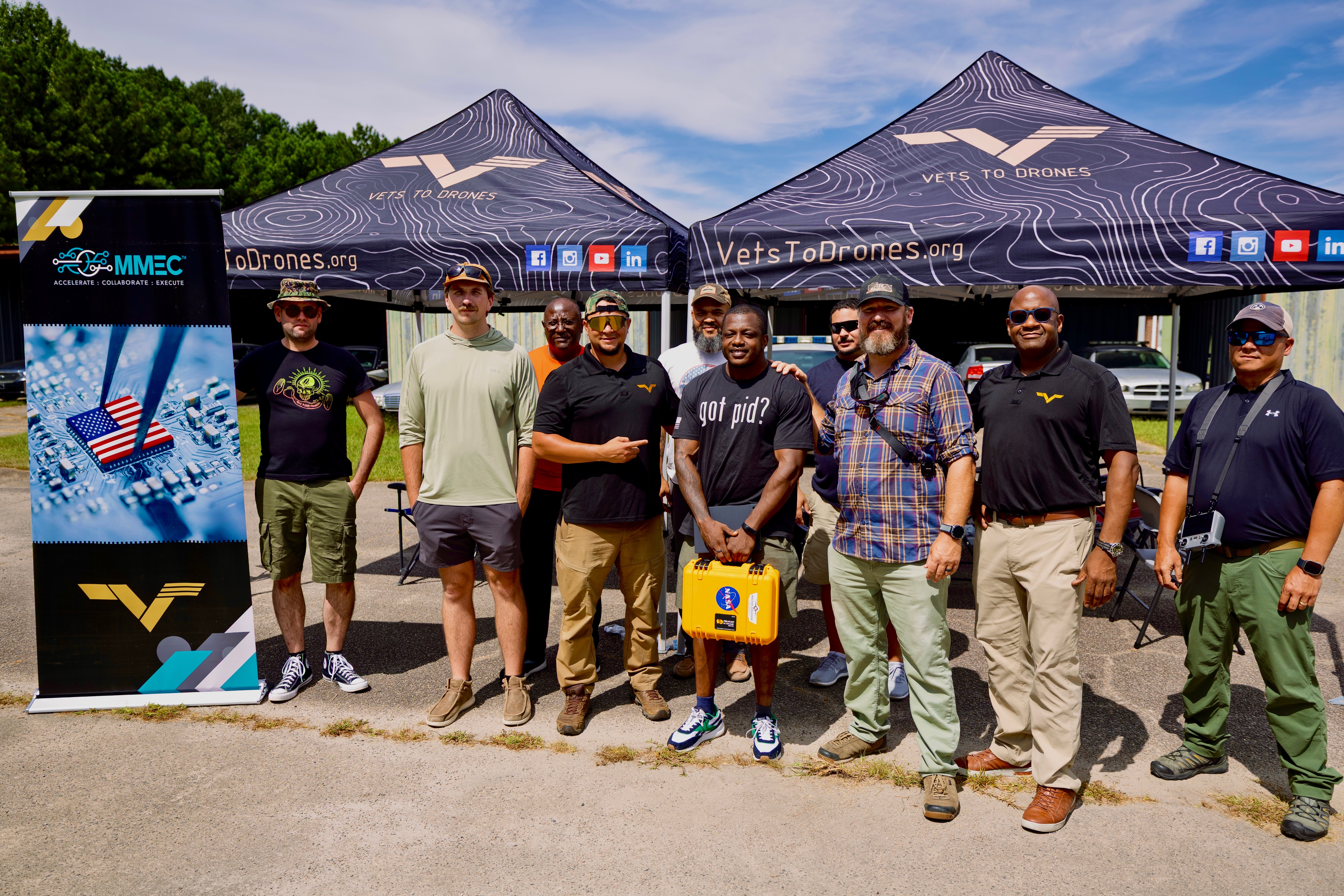 V2D tents and event branding at a veteran outreach event
